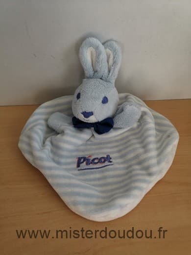 Picot Lapin Raye bleu blanc - Très bon état