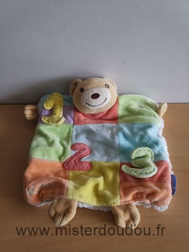 Kaloo Ours 123 multicolore patchwork - Très bon état