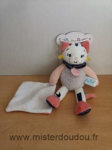 Chat Blanc rose mouchoir pollen Baby nat