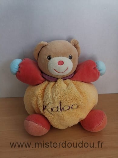 Ours Orange rouge bleu Kaloo