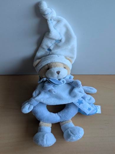 Ours Bleu blanc etoiles petit chou Doudou et compagnie