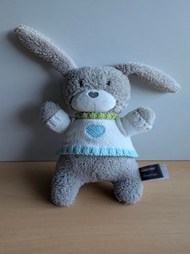 Lapin Gris pull blanc coeur Orchestra