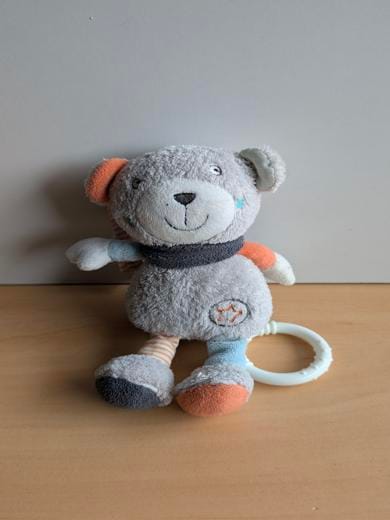Ours Gris bleu orange etoile Baby sun