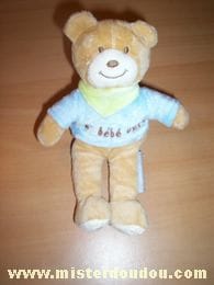 Ours Beige pull bleu Amtoys