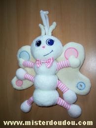 Papillon Blanc rose Luminou