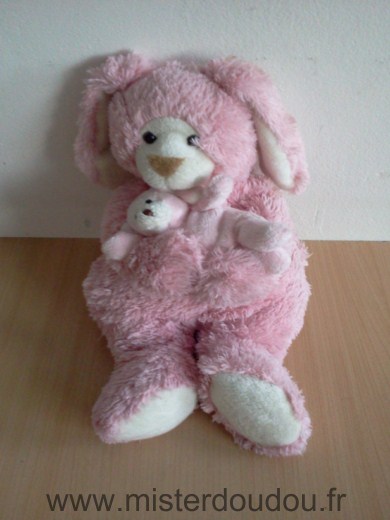 Marque Inconnue  Rose avec bébé lapin - Très bon état
