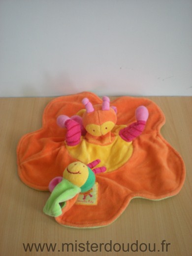 Moulin roty Abeille Louna orange dessus vert dessous - Très bon état
