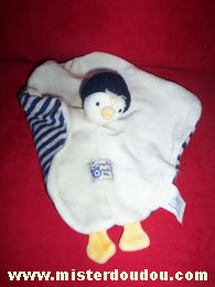 Moulin roty Canard Blanc et rayé bleu gris dessous - Bon état