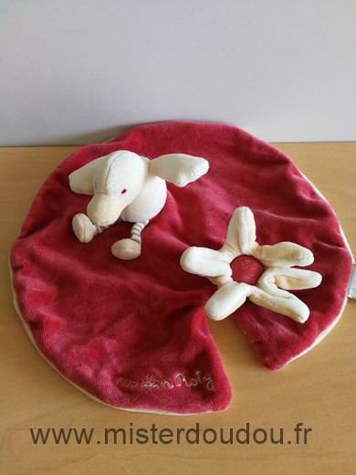 Moulin roty Canard Rouge dessous beige - Très bon état