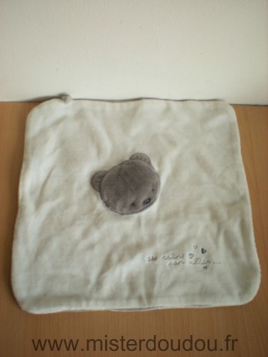 Marque Inconnue Carre Blanc gris dessous raye des calins par millier - Très bon état