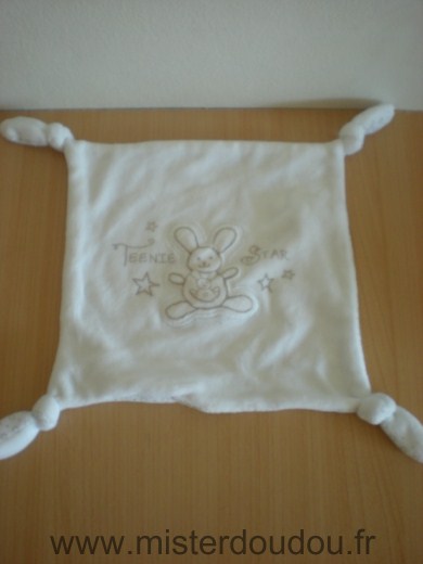 Marque Inconnue Carre Blanc motif lapin marron teenie star - Très bon état