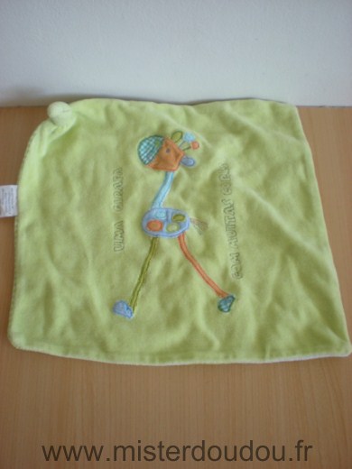 Marque Inconnue Carre Vert motif girafe uma girafa - Très bon état