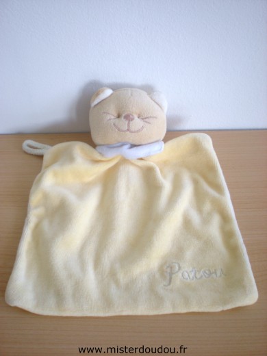 Bengy Chat Patou jaune foulard mauve - Très bon état