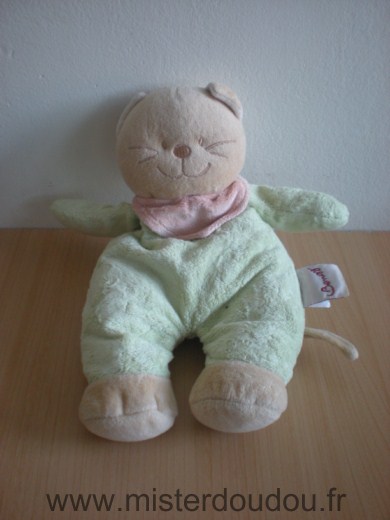 Bengy Chat Patou vert foulard rose - Très bon état