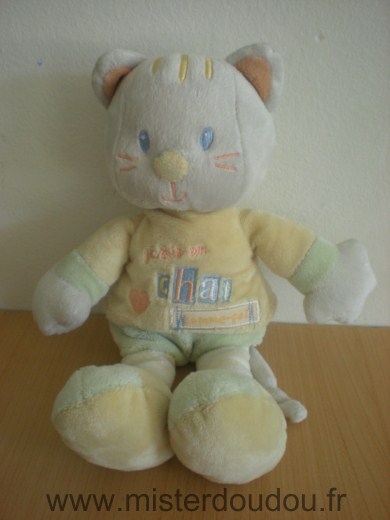 Kiabi baby Chat Jaune vert je suis un chat comme ca - Bon état
