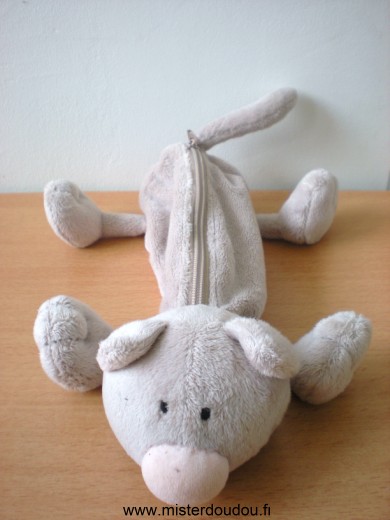Marque Inconnue Chat Beige rose avec fermeture eclaire dans le dos - Très bon état