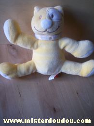 Tex Chat Jaune coccard blanc - Très bon état