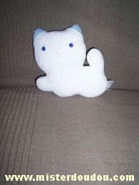 Tigex Chat Blanc oreilles bleues - Très bon état