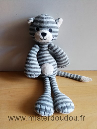 Marque Inconnue Chat Bleu gris rayé - Très bon état