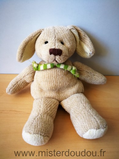 Anna club plush Chien Tricot beige jaune - Très bon état
