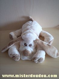 Giftoys Chien Beige yeux brodés marrons - Très bon état