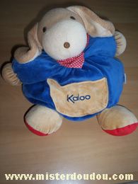Kaloo Chien Bleu beige rouge - Très bon état