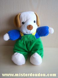 Marque Inconnue Chien Beige tshirt bleu salopette verte - Bon état