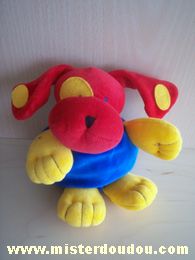 Marque Inconnue Chien Rouge bleu jaune coccard jaune - Très bon état