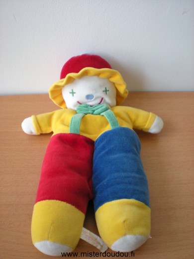 Francoise saget Clown Bleu jaune rouge vert - Très bon état