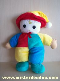 Francoise saget Clown Bleu vert jaune rouge - Très bon état