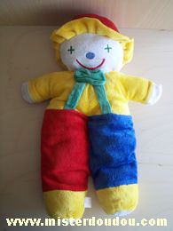 Francoise saget Clown Jaune bleu rouge vert - Très bon état