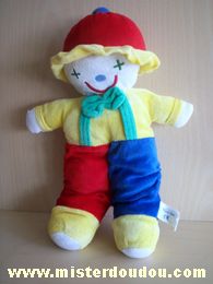 Francoise saget Clown Jaune bleu vert rouge - Très bon état
