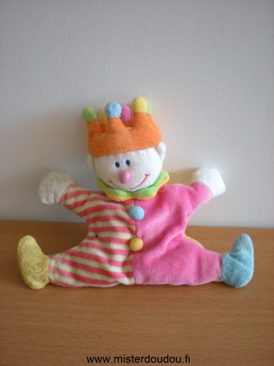 Jollybaby Clown Clown ou roi rose orange vert bleu jaune - Mauvais état