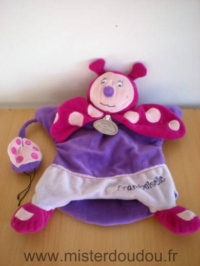 Doudou et compagnie Coccinelle Framboiselle mauve violet rose - Très bon état