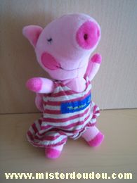 Marque Inconnue Cochon Rose combinaison rayée rouge gris - Très bon état