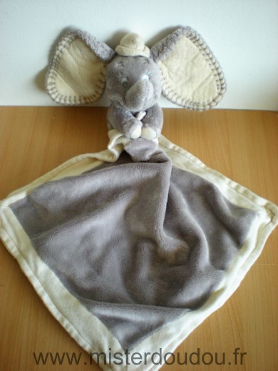 Disney Eléphant Dumbo gris mouchoir gris jaune - Très bon état