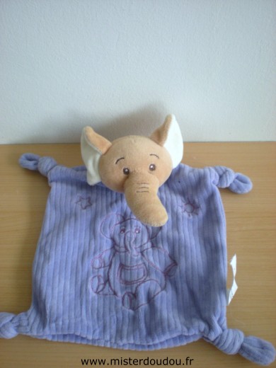 Marque Inconnue Eléphant Violet avec un elephant soleil etoile brodés - Très bon état