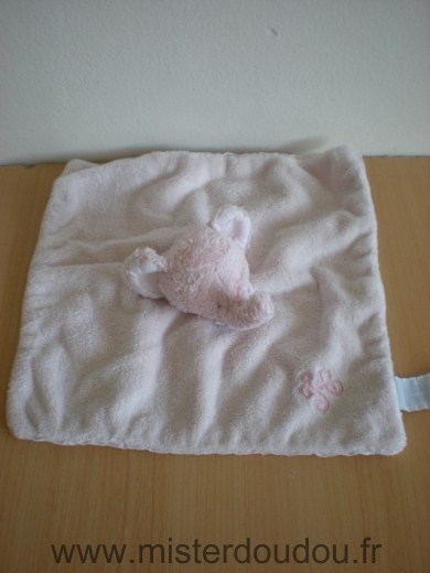 Tartine et chocolat Eléphant Rosedessus raye blanc rose dessous - Très bon état