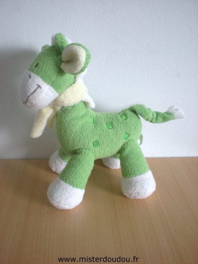Marque Inconnue Girafe Vert echarpe jaune - Très bon état