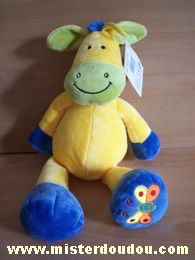 Animal colore Girafe Jaune bleu vert - Neuf