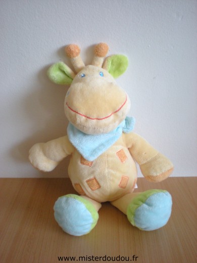 Kiabi baby Girafe Jaune vert foulard bleu - Très bon état