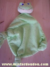 Carré blanc Grenouille Vert - Très bon état