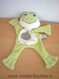 Doudou et compagnie Grenouille Vert blanc - Très bon état