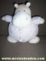Baby sun Hippopotame Mauve clair beige blanc - Bon état