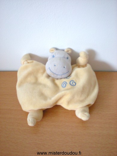 Jollybaby Hippopotame Jaune mauve 3 spirales - Très bon état