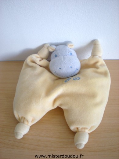 Jollybaby Hippopotame Jaune mauve 3 spirales - Très bon état