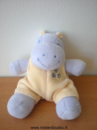 Jollybaby Hippopotame Mauve jaune 3 spirales - Très bon état