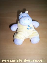 Jollybaby Hippopotame Mauve salopette jaune - Très bon état