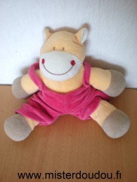 Marque Inconnue Hippopotame Orange gros salopette rose fushia - Très bon état
