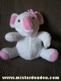 Bébisol Koala Blanc rose noeud rose - Très bon état